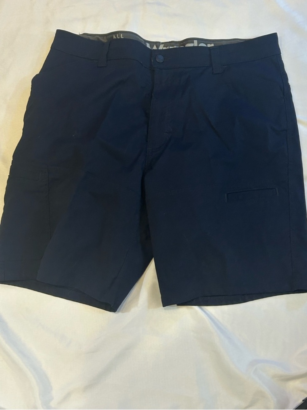 Wrangler Men's Dark Navy Flat-Front Shorts